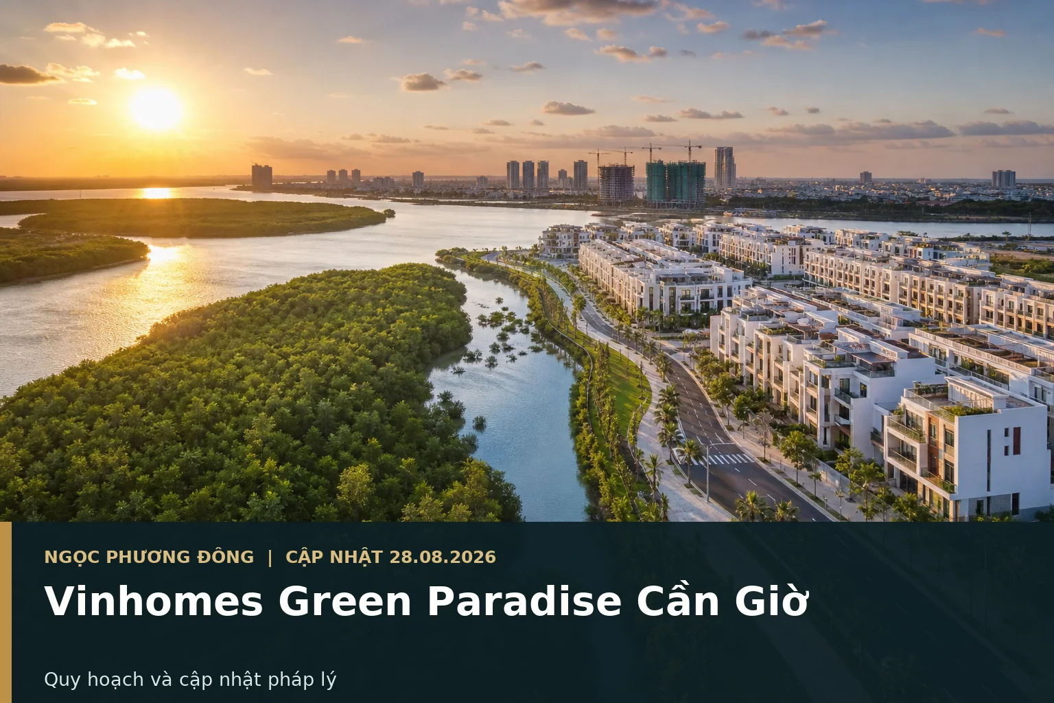 Cảnh quy hoạch đô thị biển Cần Giờ với hạ tầng ven biển và không gian sinh thái