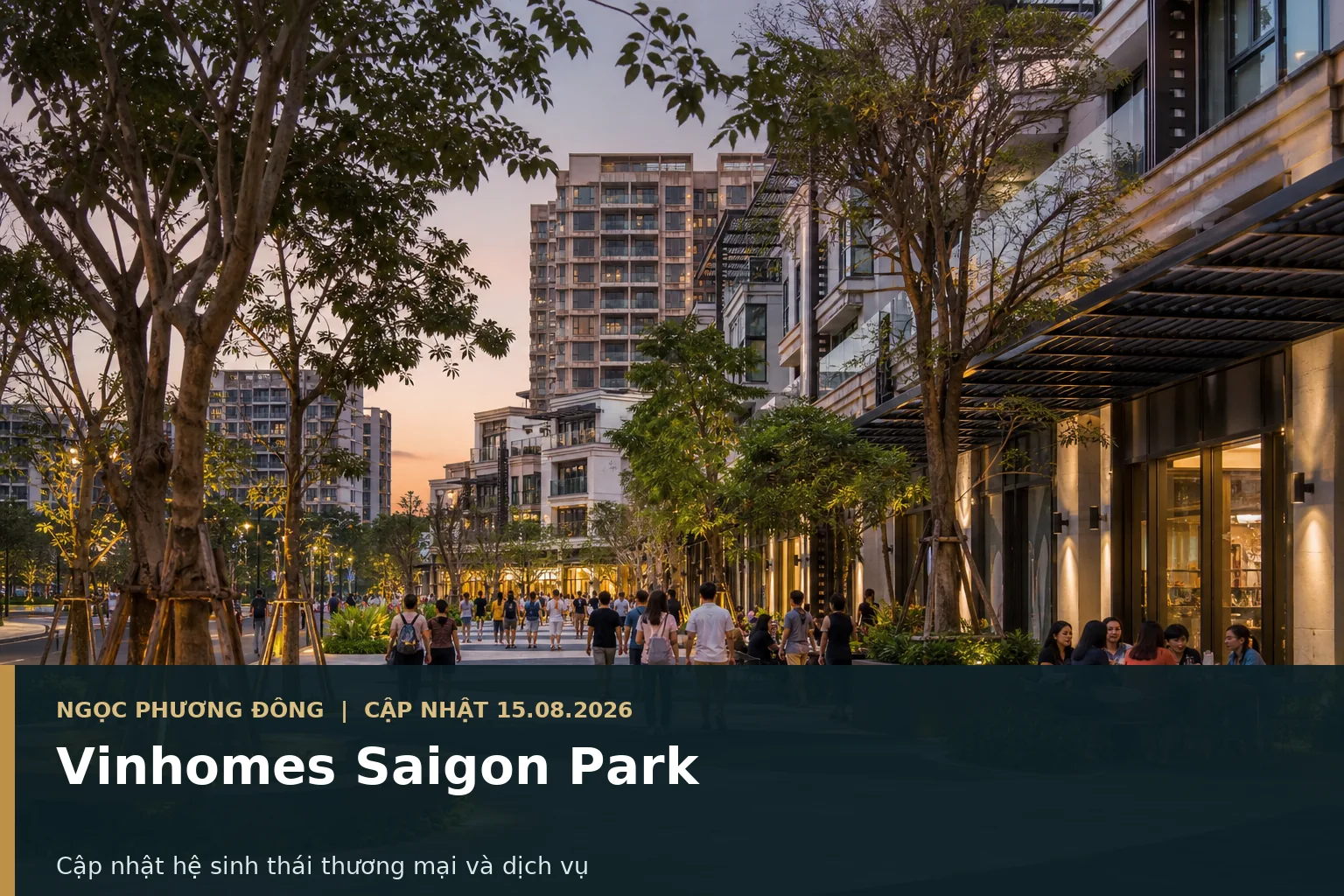 Không gian thương mại - dịch vụ trong một đại đô thị tích hợp tại Tây Bắc TP.HCM