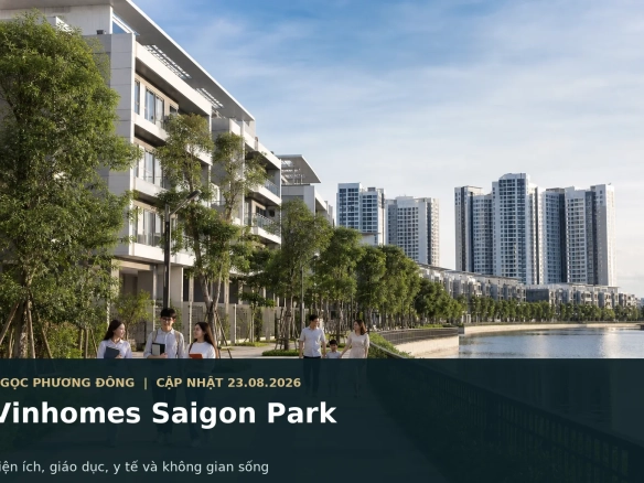 Không gian sống xanh, giáo dục và tiện ích nội khu tại một đại đô thị ở Tây Bắc TP.HCM