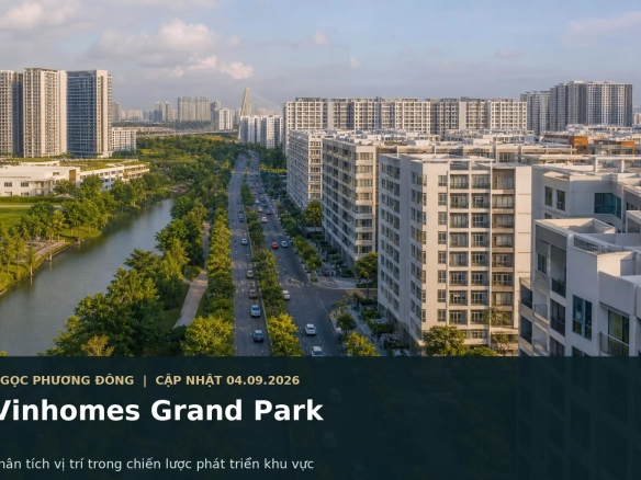 Toàn cảnh vị trí đại đô thị Vinhomes Grand Park trong không gian khu Đông TP.HCM