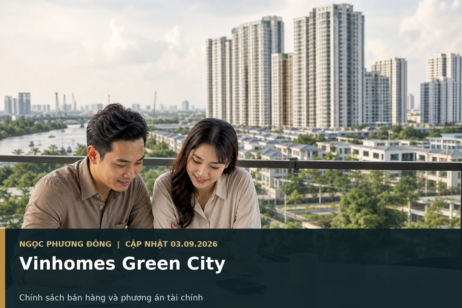 Khách hàng xem chính sách bán hàng và tính toán phương án tài chính tại dự án Vinhomes Green City