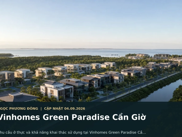 Góc nhìn đô thị biển Vinhomes Green Paradise Cần Giờ dưới ánh sáng buổi sáng