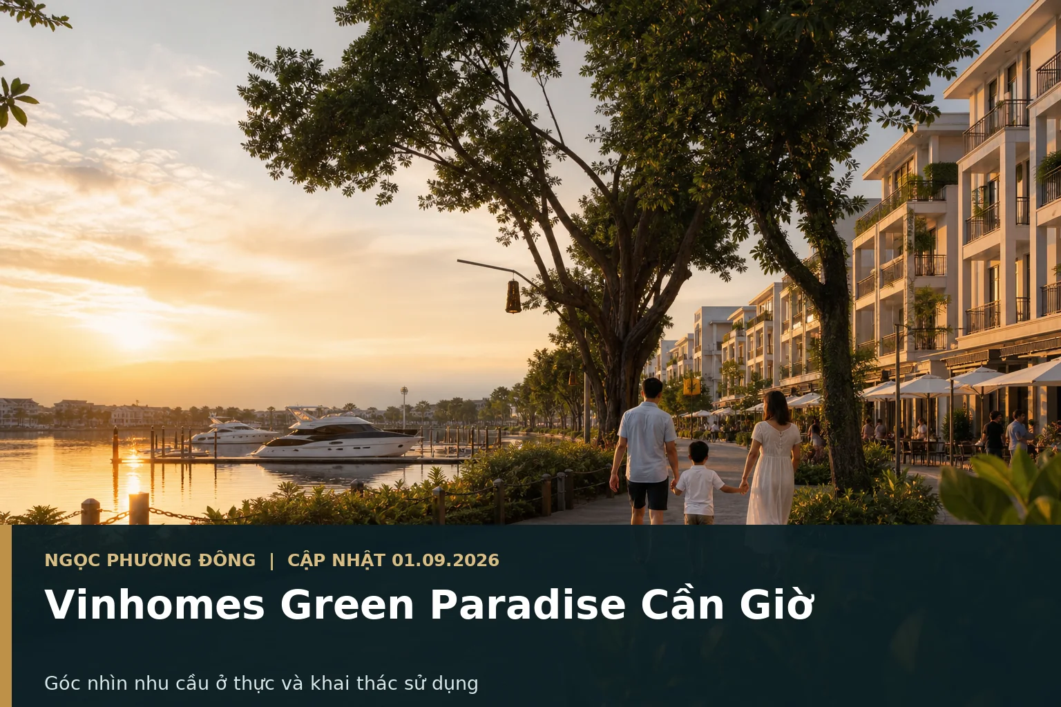 Gia đình dạo bộ tại khu đô thị biển Cần Giờ, góc nhìn phong cách editorial cao cấp