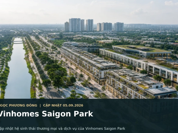 Đại đô thị Vinhomes Saigon Park với trục thương mại dịch vụ và công viên nội khu